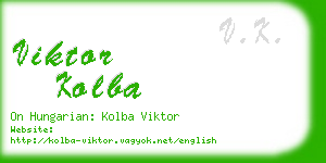 viktor kolba business card